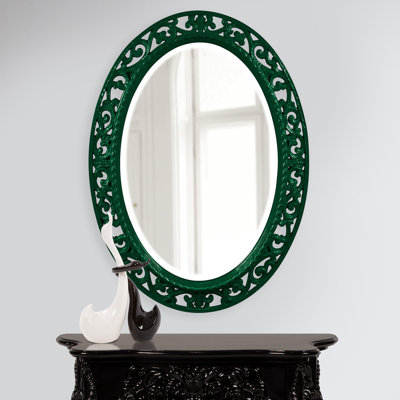 Hillpoint Traditional Ornate Oval Beveled Accent Mirror