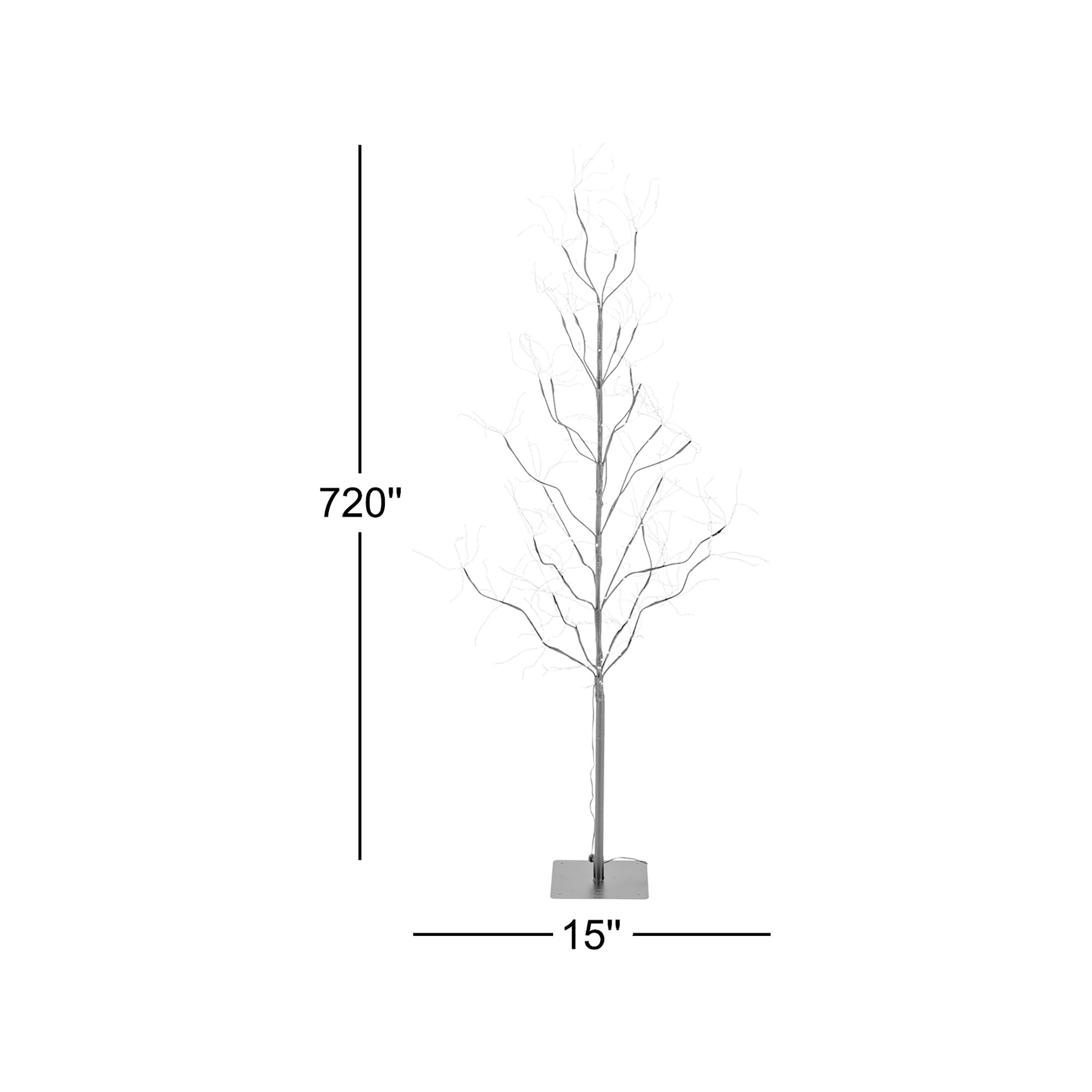 60' Lighted Artificial Pine Christmas Tree