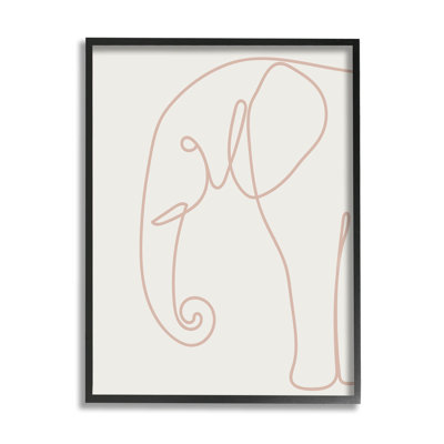 «Elephant Doodle Outline Shape Giclee Art» par Lil 'Rue