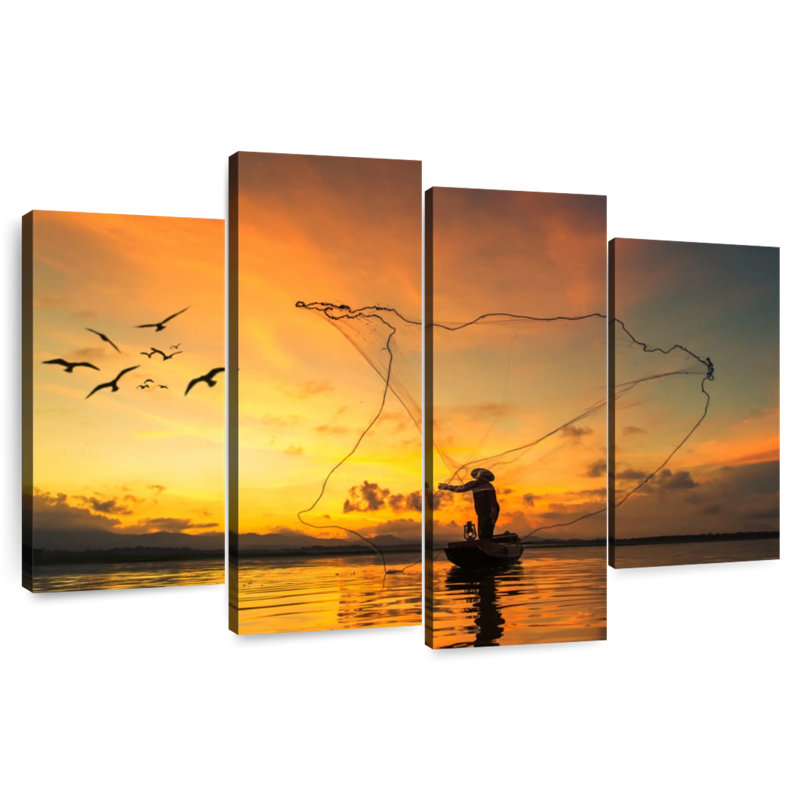 Senne Traditional Fishing, 54'' H x 84'' W