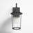 Edwina Perdido Black 15'' H Seeded Glass Outdoor Wall Lantern