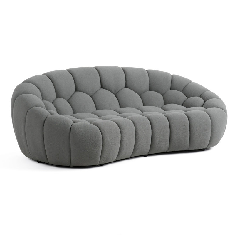 Causeuse moderne Blodget, 28.7" H x 86.6" W x 45.3" D, Gris clair