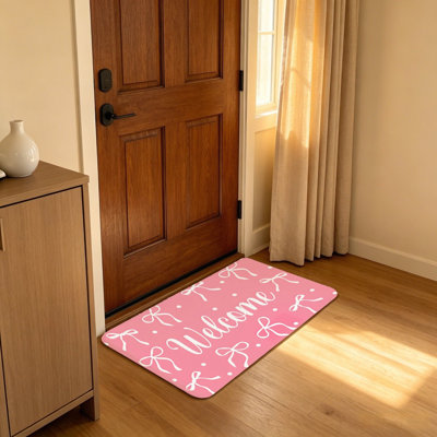 Paillasson rose 18 po x 32 po