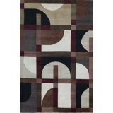Hand-Knotted High-Quality Brown, Black, and Beige Area Rug