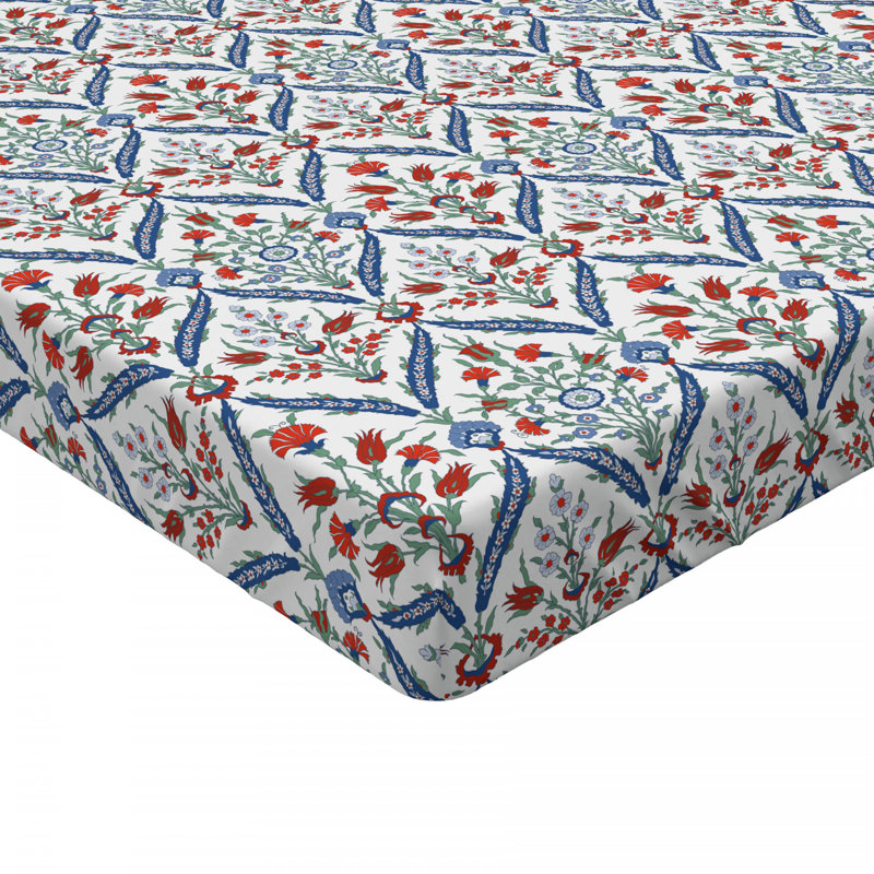 Microfiber Floral Fitted Sheet, Full Fitted Sheet