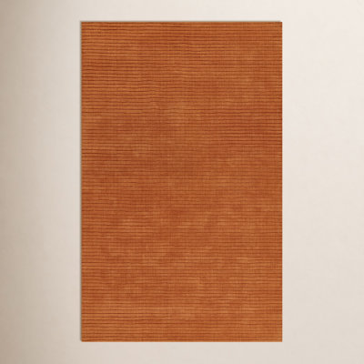 Guiness Hand Loomed Wool Rust Rug