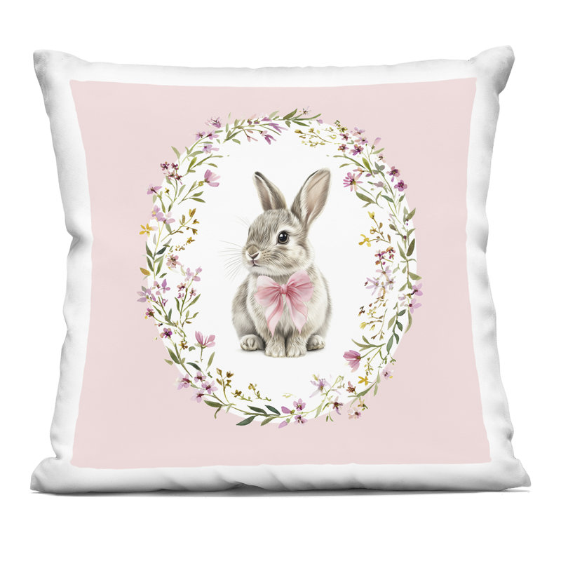 Coussin Blush Pink Bunny, Lapin rose