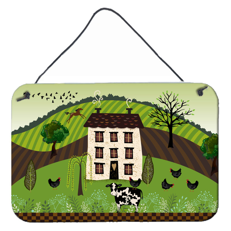 Décoration murale "folk art country house"