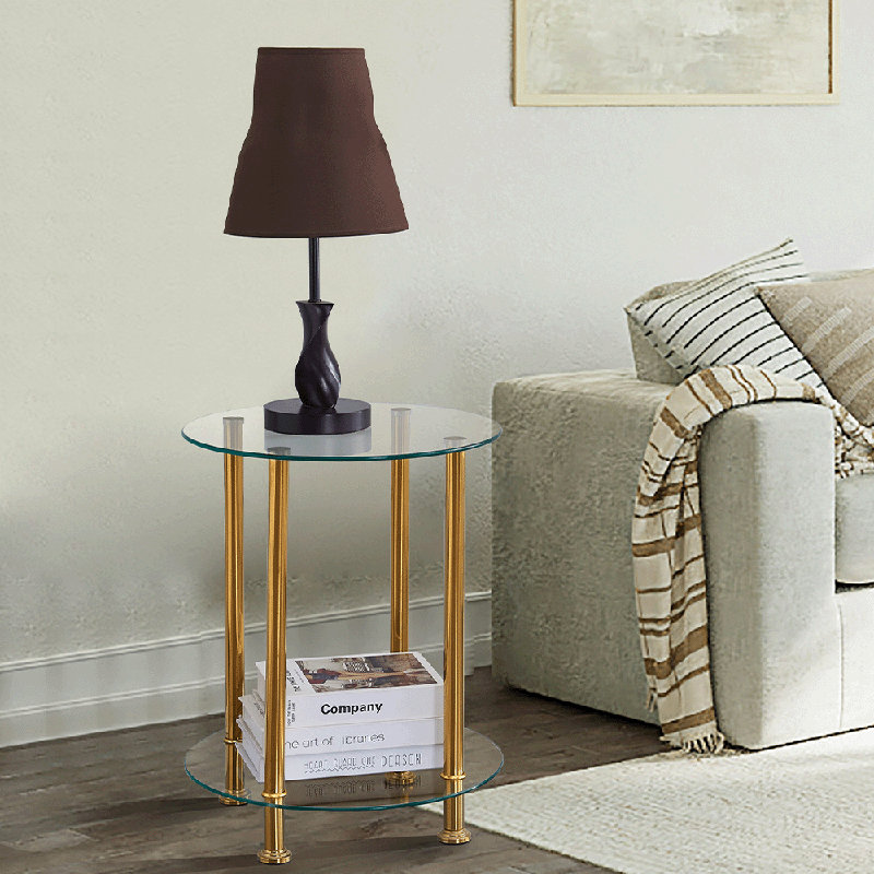Strahil End Table, Gold