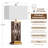 31" Farmhouse Table Lamp with Linen Shade for Bedroom Living Room