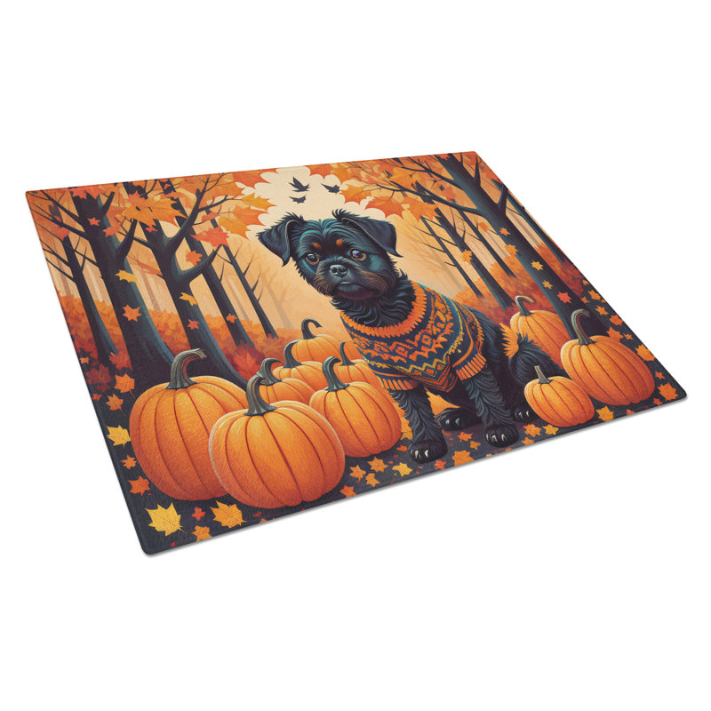 Grande planche à découper en verre Affenpinscher