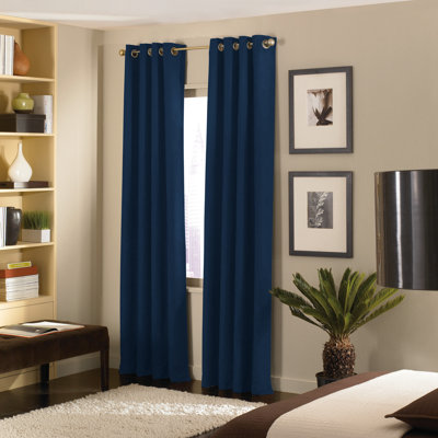 Curtainworks Boehme Solid Room Darkening Grommet Single Curtain Panel