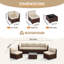 Ensemble de conversation modulaire robuste en osier PE brun pour 6 personnes-1686981252-1713098332-1714270523