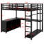 Full Loft Bed with Built-In Ladder