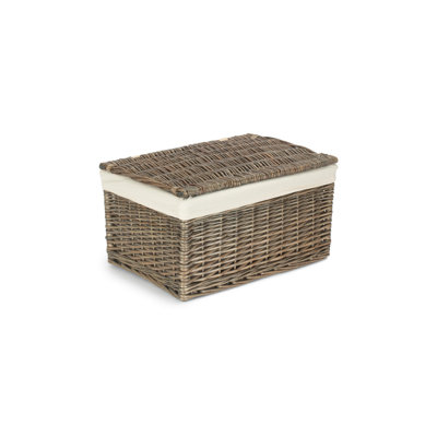 Wicker Extra Large Lined Storage Hamper Basket