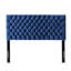Tête de lit pour grand lit en velours bleu marine, aspect contemporain, revêtement en losange à boutons, tête de lit en velours réglable et charmante, ajustable pour le lit, coutures, attrait moderne pour la chambre à coucher-485496652