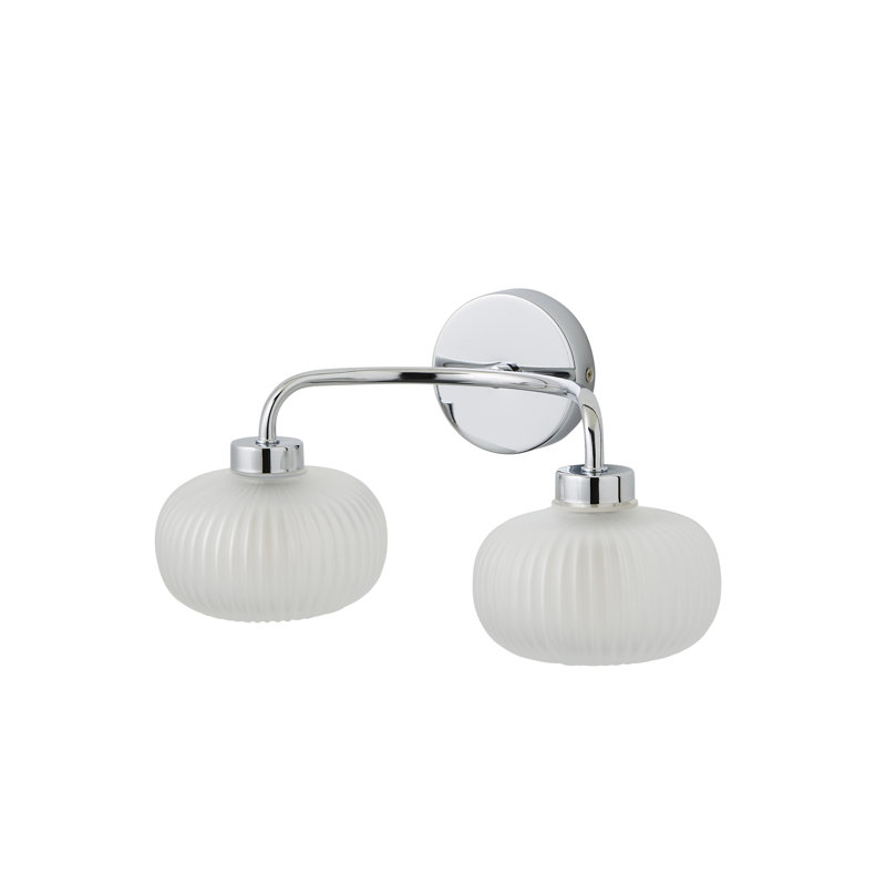Rawdha Glass Armed Sconce, Chrome, No