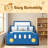 Twin Size Race Car-Shaped Platform Bed With Wheels-317799819