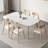 Picture color Rectangular Sintered Stone tabletop Dining Table-111177534