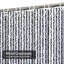 Black Abstract Fabric Aged White Shower Curtain with 12 Hooks-79813797