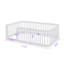 Structure de lit Montessori en taille double, équipée d'une barrière-1256049287