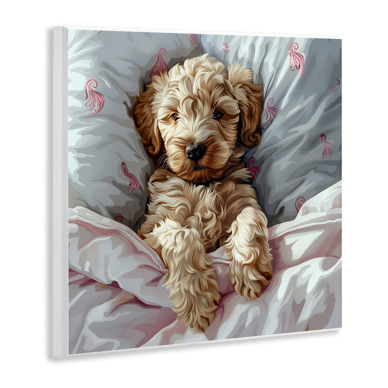  «Nap Time Cuddling Labradoodle», art mural par Jim Baldwin