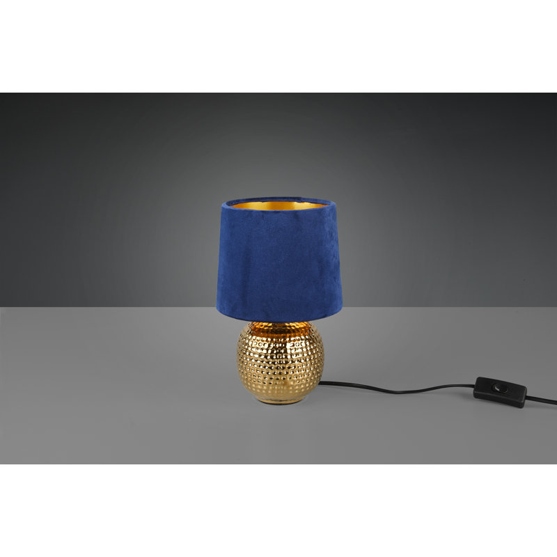 Varick 26Cm Gold Table Lamp, Blue