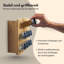 Freestanding，wall Bamboo Spice Jar & Rack Set