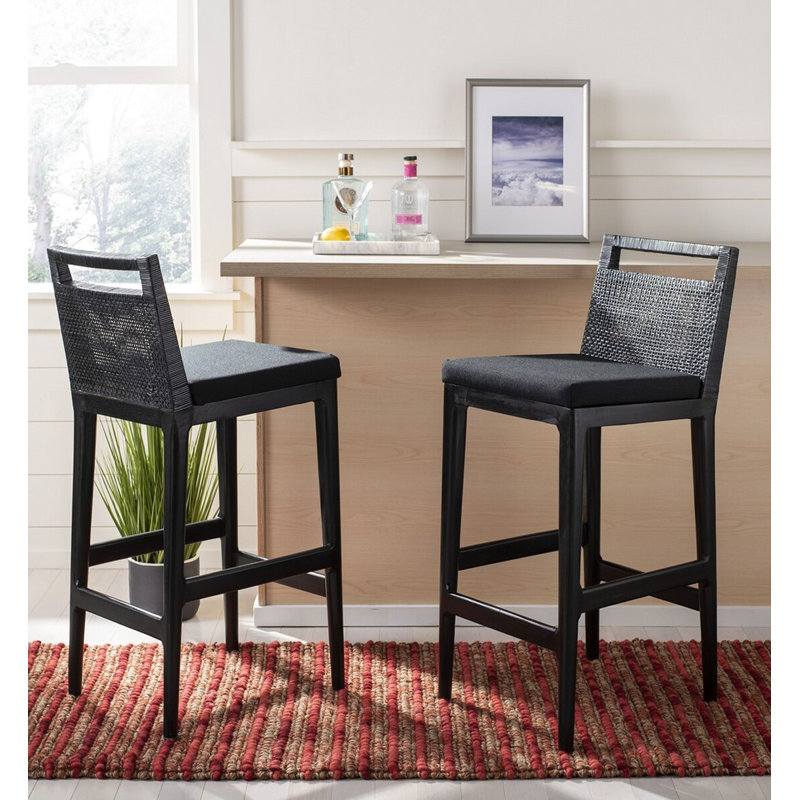 Daye 28.8" Bar Stool, Black