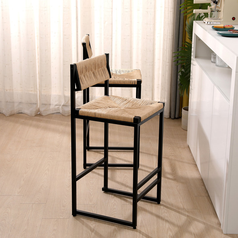 Ensemble de 2 tabourets de bar Honey, Naturel