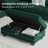 Shavera Velvet Reversible Sectional Sofa Bed Convertible Modular Sleeper Couch With Storage Ottoman-1307297445