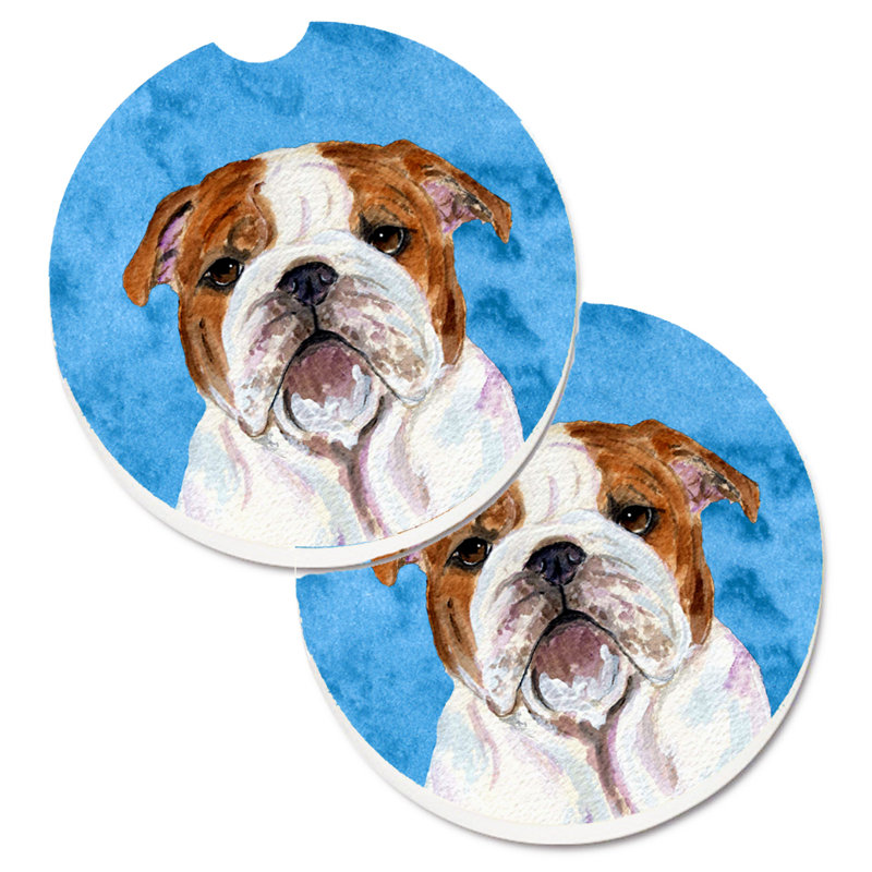 Sous-verre barbu collie voiture, Bouledogue anglais