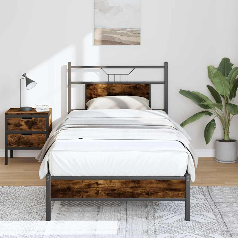 Bed, Small Single (2'6), Smoked Oak