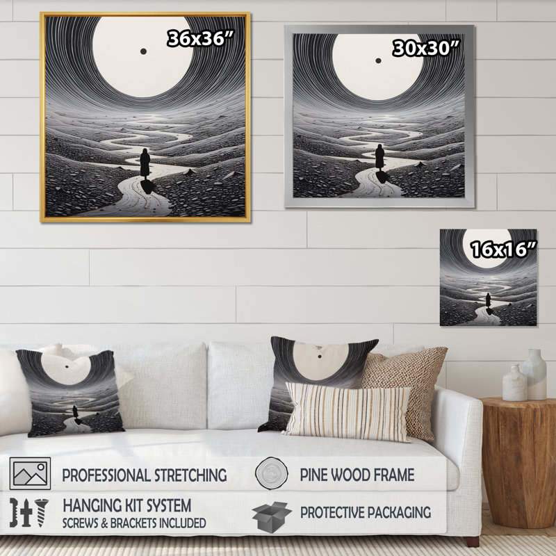 Desert Mirage Iii IV - Landscapes Canvas Prints, H 30 po x l 30 po x P 1 po, Cadre flottant blanc