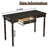 Mid Century Modern Desk - Rubber Wood Desk With Drawers, Vintage Desks With 2 Hooks, Mid Century Desks For Bedroom, Living Room & Office-172931865-174182215