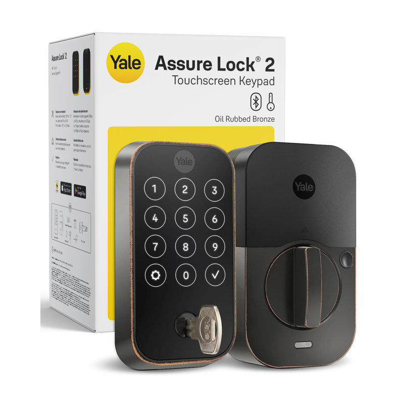 Verrouillage intelligent Yure Home à 2 clés avec Bluetooth Yale Home, Bronze frotté à l'huile