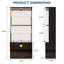 Vitrine 71 po H avec lumières à capteur RVB, armoire de rangement verrouillable à 5 niveaux-748331218