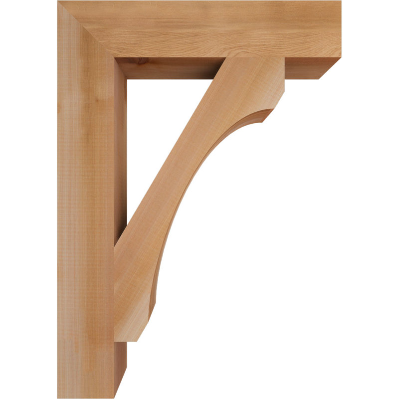 Support en blocs de cèdre rouge occidental l 3 1/2 po x P 20 po x H 28 po, H 28 po x l 3,5 po x P 20 po, Lisse, Cèdre rouge