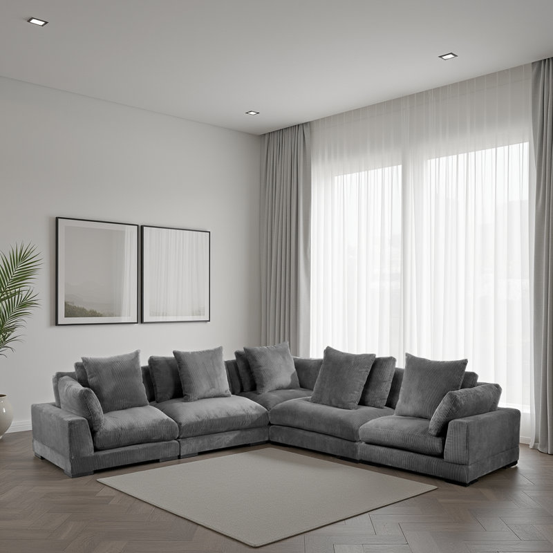 Tumble Modular Sectional, White