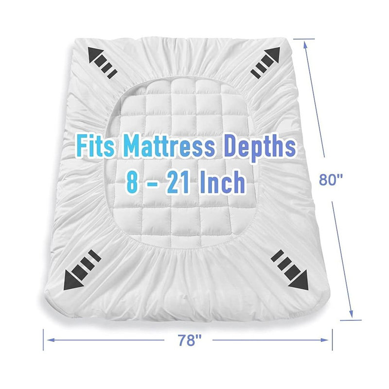 Jermyn California King 3'' Mattress Topper, White, King