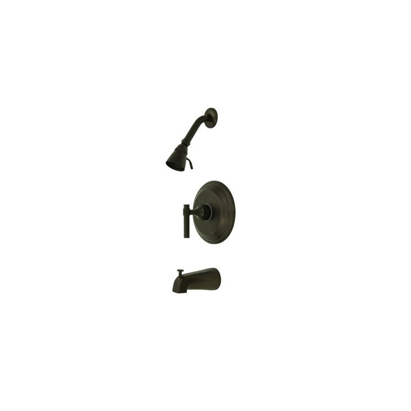 Milano Pressure Balanced Diverter Tub and Shower Faucet with Magellen Lever Handles, Oil Rubbed Bronze