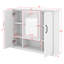 Armoire de rangement murale 36 po, armoire à pharmacie murale avec tablettes ouvertes, armoire à miroir avec 3 portes-474552434