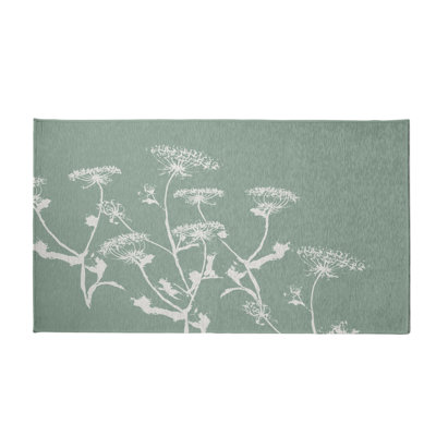 Tapis décoratif vert floral alvordton