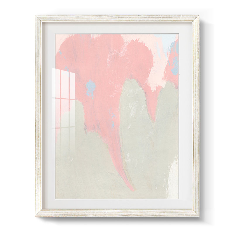 Blush Abstract IV - impression encadrée, H 28,5 po x l 20,5 po, Blanc