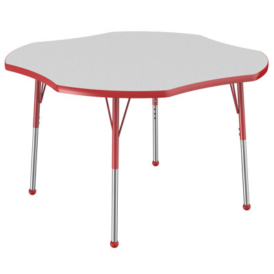 Table d'activité en T 48 po x 48 po avec moulures en T et pieds réglables