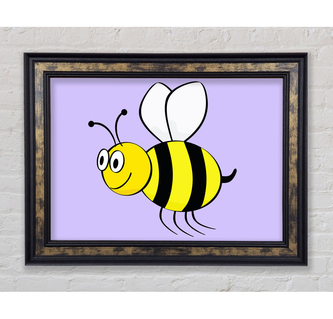 Buzzing Bee Pink - Einzelner Bilderrahmen Kunstdrucke