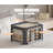 3 Opeings Large Clothes Storage Bins With Metal Frame, Foldable Storage Bin For Clothes, Clothing Storage Bins With Lid, Linen Storage Box With Clear Window& Zippers& Handles.(3 Pcs,66L)-112715546-112715547