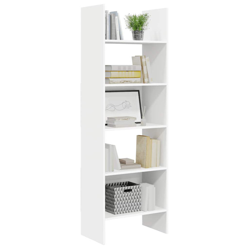 Dorith 180cm H Standard Bookcase, White, 180cm H x 60cm W x 35cm D