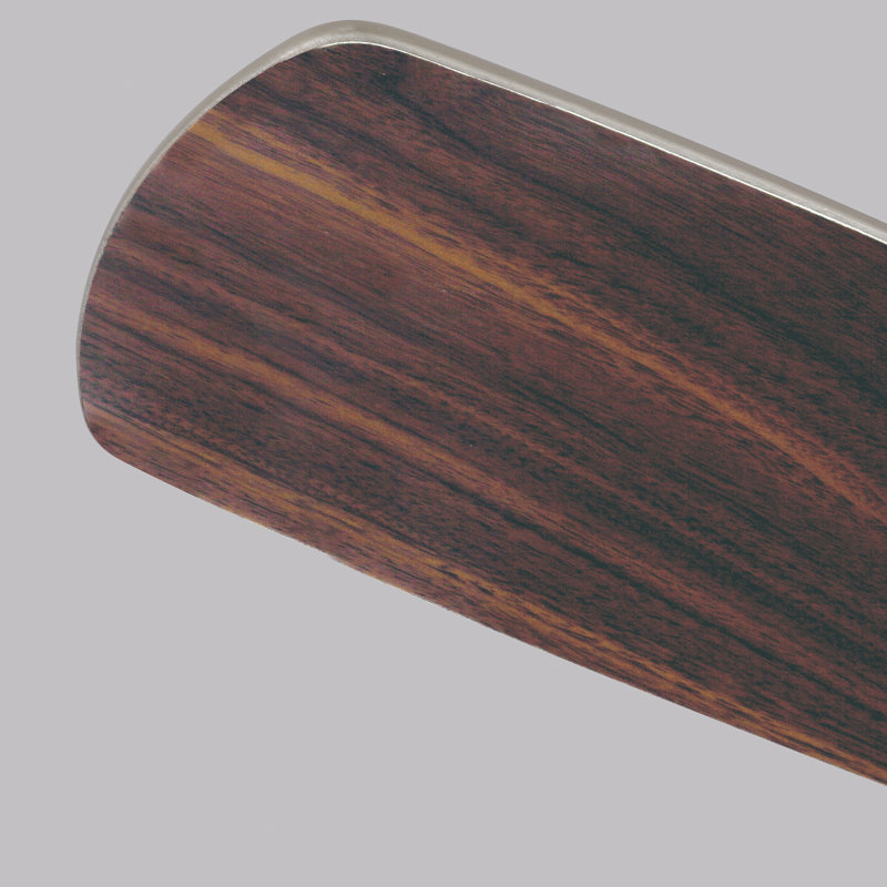 Stoller 44'' Ceiling Fan with LED Lights, Brushed Steel with Silver/Walnut Blades, LED