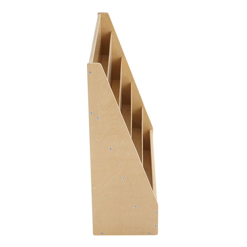 Natural Birch Wooden Kids Book Display Stand